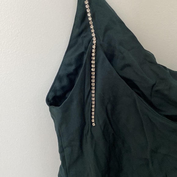Zara emerald green jewel strap camisole size small NWT - Picture 8 of 9